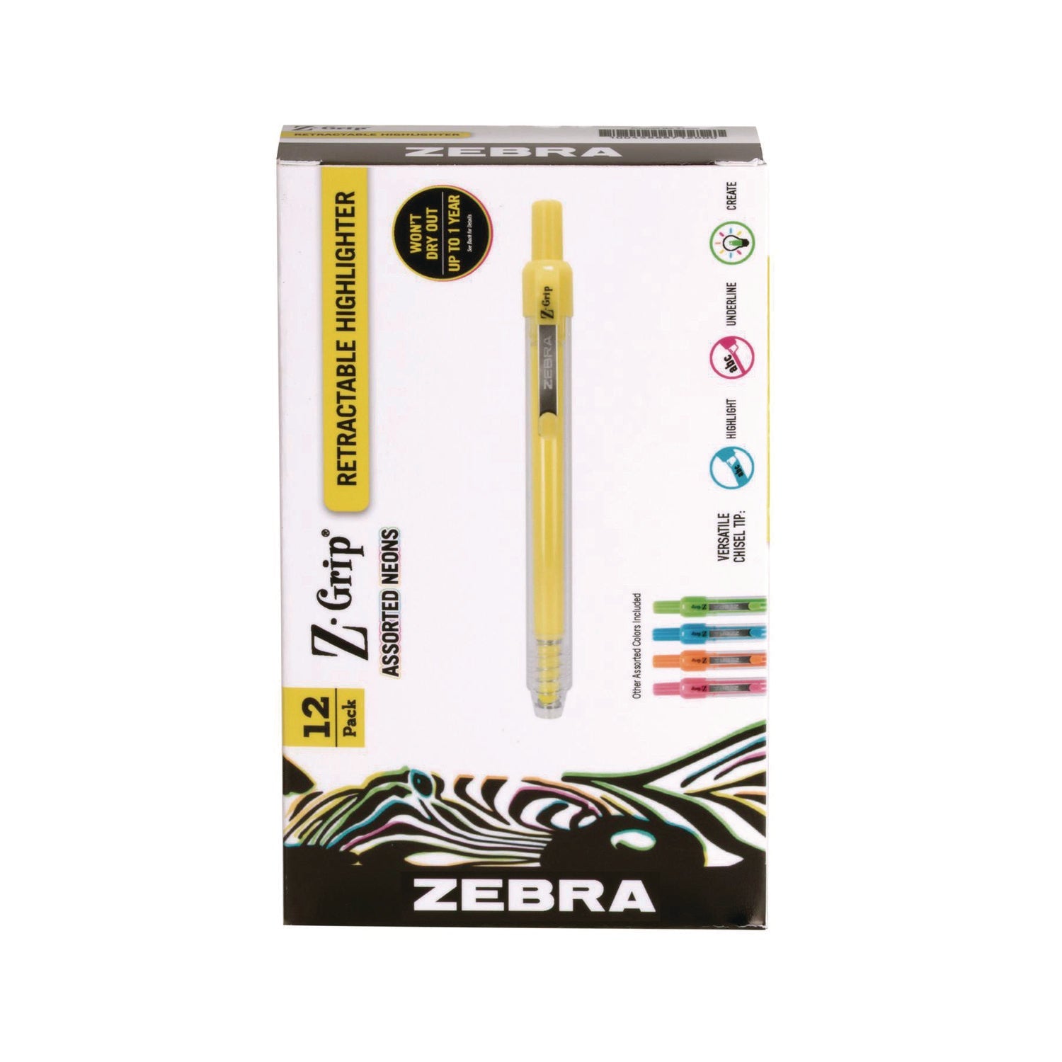 zebra-z-grip-retractable-highlighter-markers-assorted-neon-ink-chisel-tip-assorted-neon-barrel-dozen-zeb71200_1